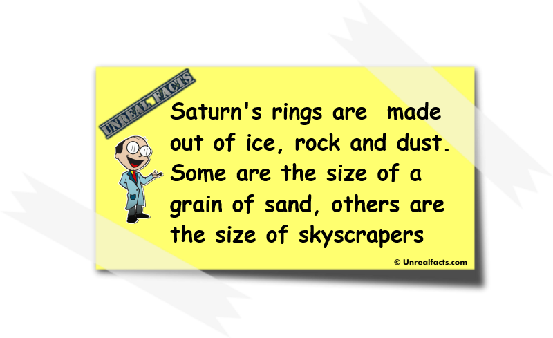 saturns rings are made of