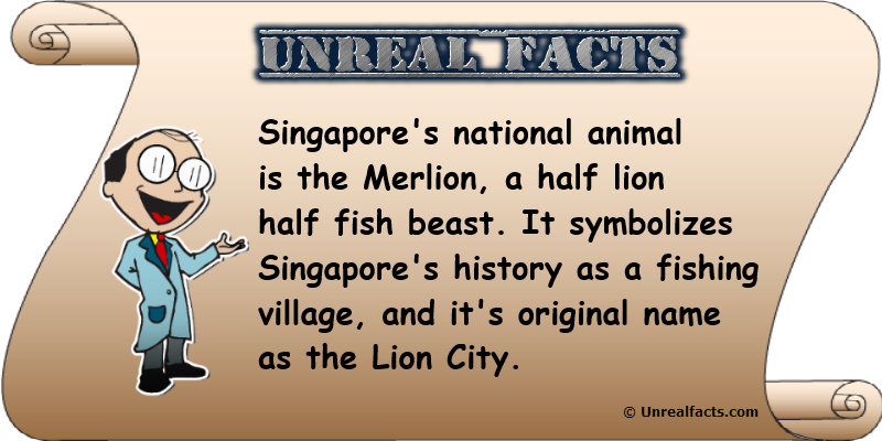 Singapore's National Animal Is A Merlion - Unreal Facts for Amazing facts
