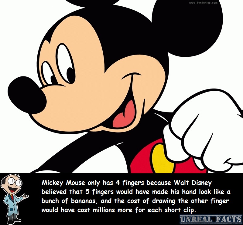 how many fingers does mickey mouse have