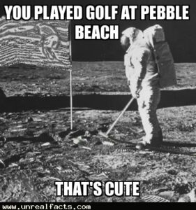 There are Two Golf Balls On The Moon