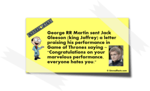 George RR Martin Sent A Letter To Jack Gleeson Congratulating Him On His Performance As Joffrey In Game Of Thrones